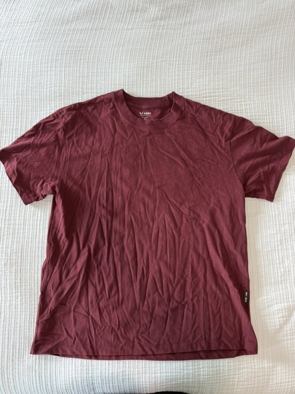ASRV CottonPlus Heavyweight Tee Crimson Red Men's L DSG-0613